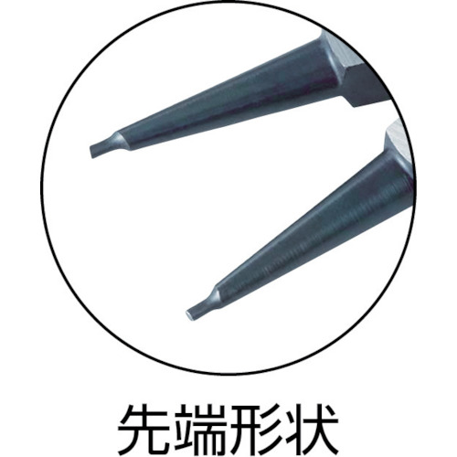 ＴＯＮＥ　スナップリングプライヤ（ベントタイプ　穴用）　全長１３０ｍｍ　リング使用範囲８～２５ｍｍ（SRPH-125BF）760-7610【ＴＯＮＥ（株）】
