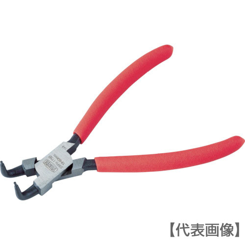 ＴＯＮＥ　スナップリングプライヤ（ベントタイプ　穴用）　全長２１０ｍｍ　リング使用範囲４０～１００ｍｍ（SRPH-200B）760-7661【ＴＯＮＥ（株）】