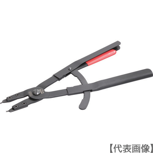 ＴＯＮＥ　スナップリングプライヤ（ストレートタイプ・穴用）（SRPH-400）828-3531【ＴＯＮＥ（株）】