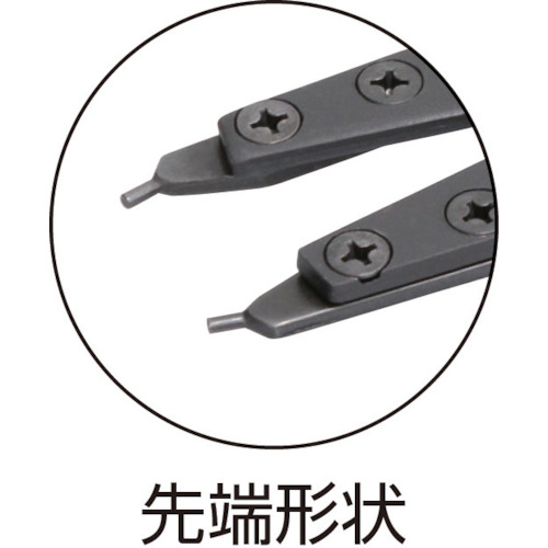 ＴＯＮＥ　スナップリングプライヤ（ストレートタイプ・穴用）（SRPH-400）828-3531【ＴＯＮＥ（株）】