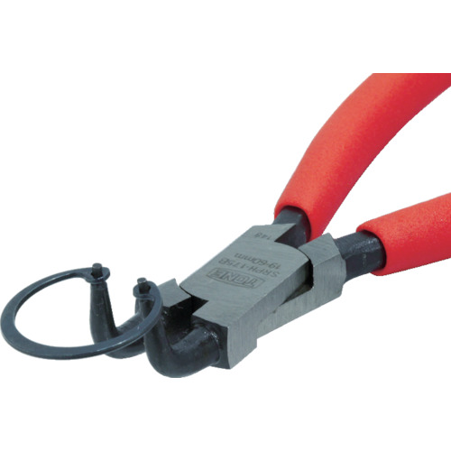 ＴＯＮＥ　スナップリングプライヤ（ストレートタイプ　軸用）　全長１４０ｍｍ　リング使用範囲３～１０ｍｍ（SRPS-125F）760-7709【ＴＯＮＥ（株）】