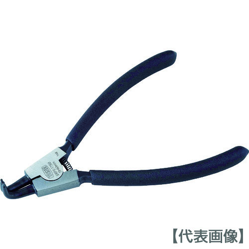 ＴＯＮＥ　スナップリングプライヤ（ベントタイプ　軸用）　全長１７０ｍｍ　リング使用範囲１９～６０ｍｍ（SRPS-175B）760-7725【ＴＯＮＥ（株）】
