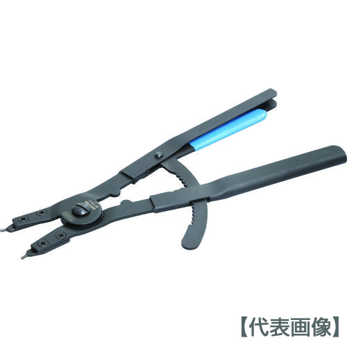 ＴＯＮＥ　スナップリングプライヤ（ストレートタイプ・軸用）（SRPS-400）828-3530【ＴＯＮＥ（株）】