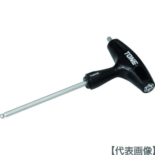 ＴＯＮＥ　ボールポイント六角棒レンチ（Ｔ形）　グリップボールポイントヘキサゴンレンチ　対辺寸法４ｍｍ（TGBHW-04）217-8909【ＴＯＮＥ（株）】