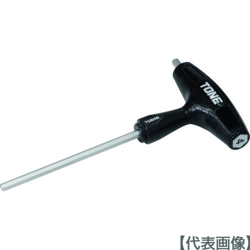 ＴＯＮＥ　六角棒レンチ（Ｔ形）　グリップヘキサゴンレンチ　対辺寸法４ｍｍ　全長１４０ｍｍ（TGHW-04）217-8918【ＴＯＮＥ（株）】