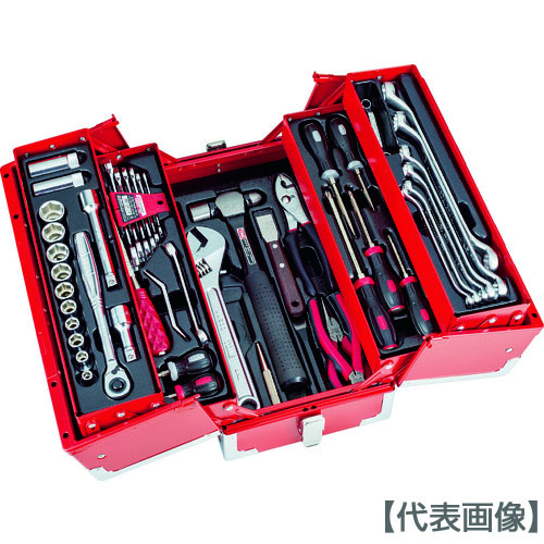 ＴＯＮＥ　整備用工具セット　ツールセット　差込角１２．７ｍｍ　５６点セット　シルバー（TSA4331SV）327-1501【ＴＯＮＥ（株）】