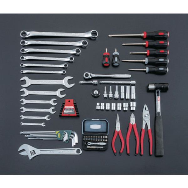 ＴＯＮＥ　整備用工具セット　ツールセット（レッド仕様）　間口４３３×奥行２２０×高さ２４０ｍｍ（TSAT330）829-2433【ＴＯＮＥ（株）】
