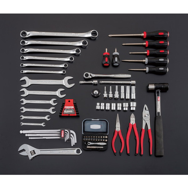 ＴＯＮＥ　整備用工具セット　ツールセット（レッド仕様）　間口４３３×奥行２２０×高さ２４０ｍｍ（TSAT330）829-2433【ＴＯＮＥ（株）】