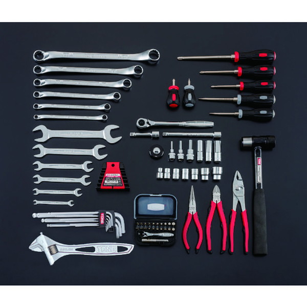 ＴＯＮＥ　整備用工具セット　ツールセット（レッド仕様）　間口４３３×奥行２２０×高さ２４０ｍｍ（TSAT330）829-2433【ＴＯＮＥ（株）】