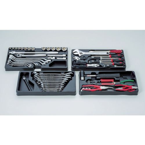 ＴＯＮＥ　整備用工具セット　ツールセット　差込角１２．７ｍｍ　６２点セット　マットブラック（TSS450BK）337-8357【ＴＯＮＥ（株）】