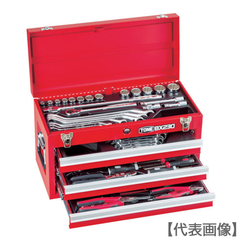 ＴＯＮＥ　整備用工具セット　ツールセット　差込角１２．７ｍｍ　６２点セット　シルバー（TSS450SV）337-8365【ＴＯＮＥ（株）】