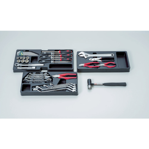 ＴＯＮＥ　整備用工具セット　ツールセット　ＢＸ２３０仕様　レッド　間口５０８×奥行２３２×高さ３０２ｍｍ（TSS452）437-9951【ＴＯＮＥ（株）】