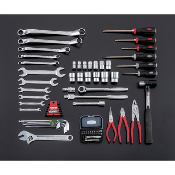 ＴＯＮＥ　整備用工具セット　ツールセット　（シルバー仕様）　間口４３３×奥行２２０×高さ２４０ｍｍ（TSST430SV）829-2437【ＴＯＮＥ（株）】