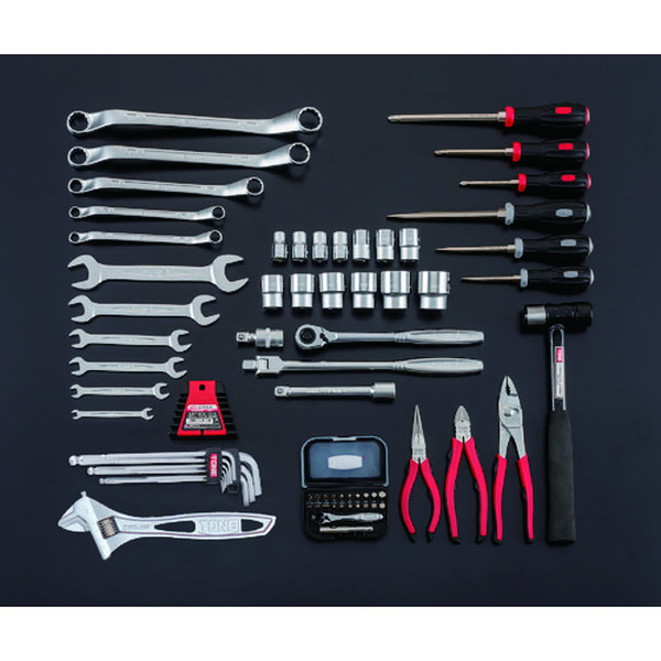 ＴＯＮＥ　整備用工具セット　ツールセット　（シルバー仕様）　間口４３３×奥行２２０×高さ２４０ｍｍ（TSST430SV）829-2437【ＴＯＮＥ（株）】