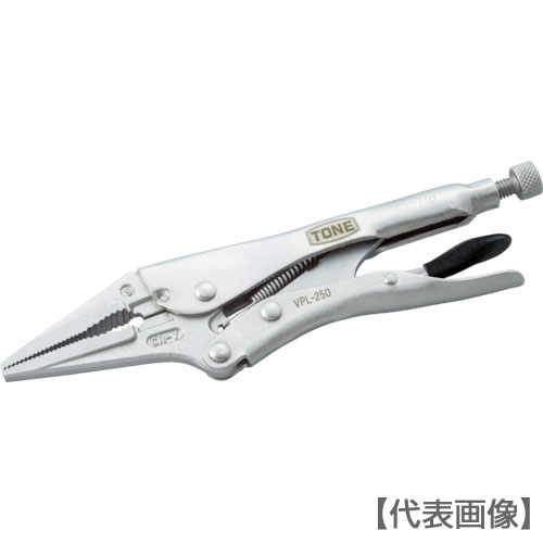 ＴＯＮＥ　グリッププライヤ　ロングノーズ２２０ｍｍ（VPL-250）760-7849【ＴＯＮＥ（株）】