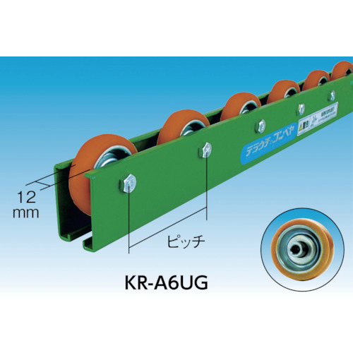 ＴＳ　ウレタンゴムライニングスチール製　Φ４８Ｘ１２　Ｐ１００Ｘ２０００Ｌ（KRA6UGP100X2000L）