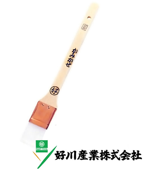 好川産業 ナイロン メジ刷毛 かみかぜ 白ナイロン毛/立薄 36mm(12号) 1本【好川産業株式会社】※受注生産品納期1週間