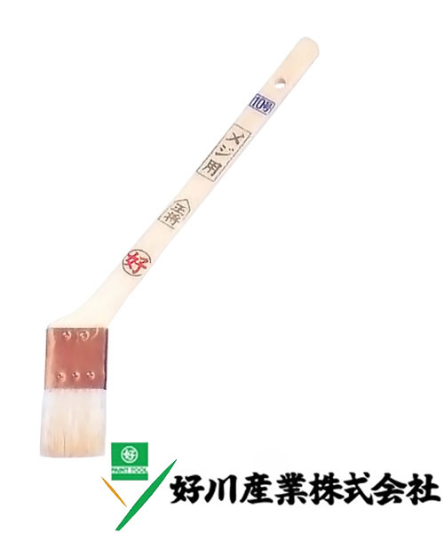 好川産業 白毛 メジ刷毛 筋違 王将 白毛/筋違薄 36mm(12号) 1本【好川産業株式会社】※受注生産品納期1週間