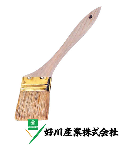 好川産業 白豚毛 防水用刷毛 筋違 白豚毛/筋 70mm(30inch) 1本【好川産業株式会社】