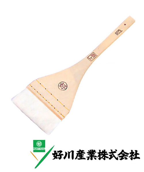 好川産業 白毛 絵刷毛 白毛/薄平 150mm 1本【好川産業株式会社】