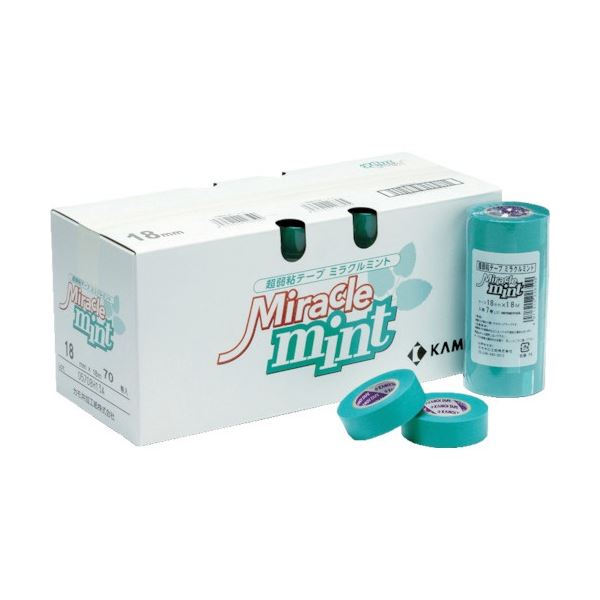 ミラクルミント　建築塗装用マスキングテープ　20mm　1箱(60巻入り)【カモ井加工紙】※取り寄せ品