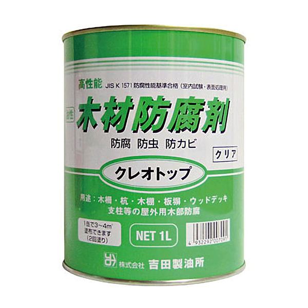 油性クレオトップ　1L　ブラウン　12缶セット　【吉田製油所】